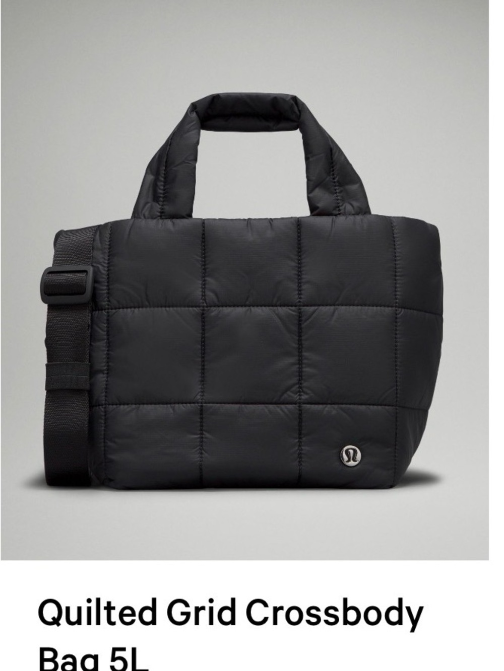 lululemon athletica Quilted Grid Crossbody Bag - Black
